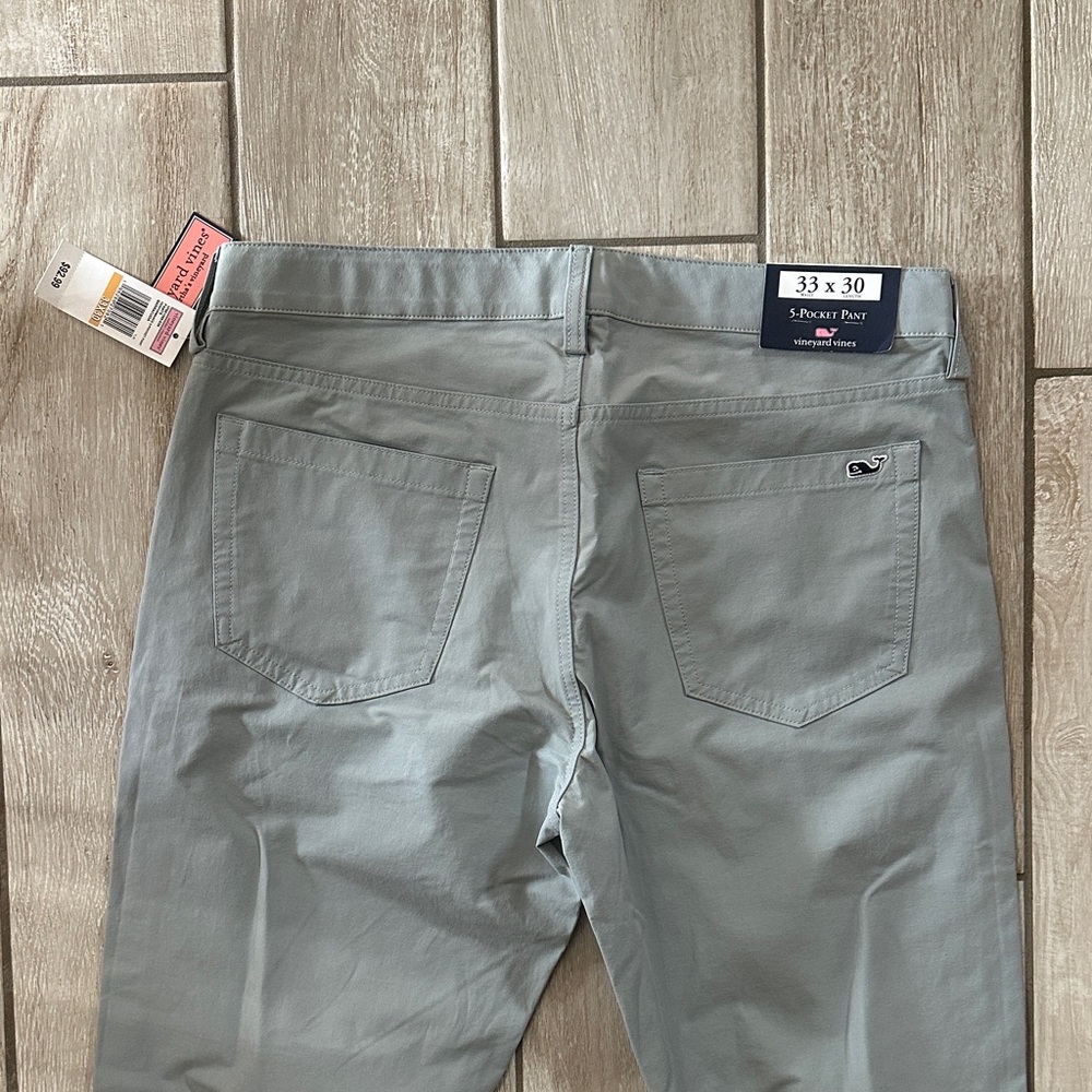 Vineyard Vines Pale Gray 5-Pocket Pants 33 x 30